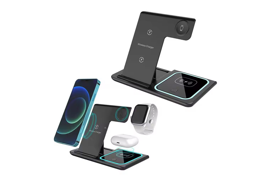 Desktop wireless charging 3-in-1 mobile phone watch bluetooth headset desktop phone stand